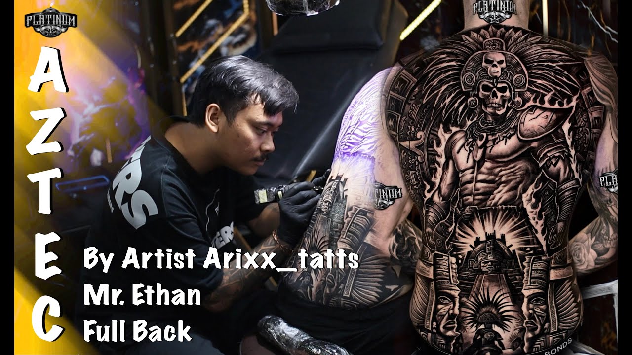 AMAZING FULL BACK WITH AZTEC THEME🔥‼️|| BY ARTIST ARIXX_TATTS