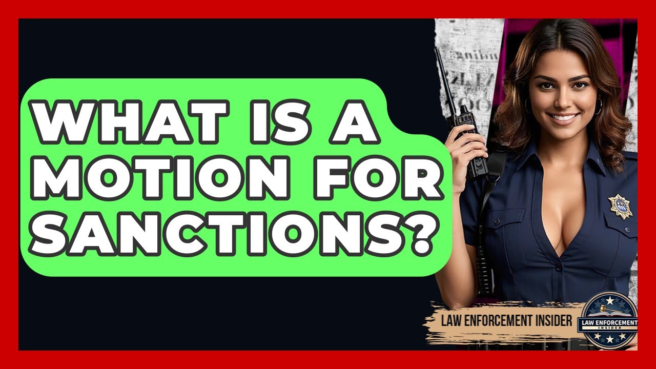 What Is A Motion For Sanctions? - Law Enforcement Insider