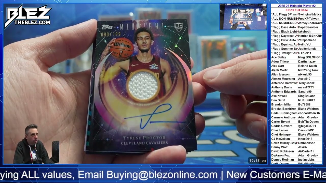 2025-26 Topps Midnight NBA 8 Box Full Case Break #2 Pick Your Player