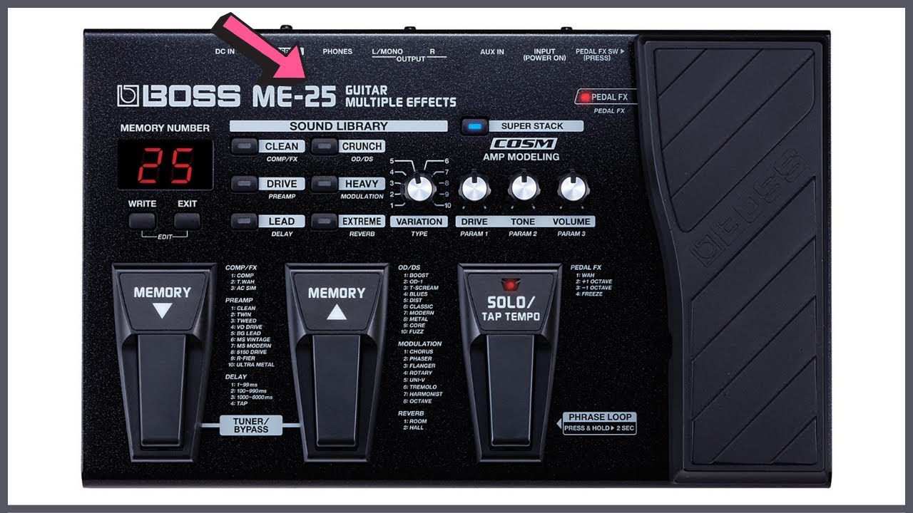 BOSS ME 25 Review | Guitar Multi Effects Pedal Complete Demo Test 🎸