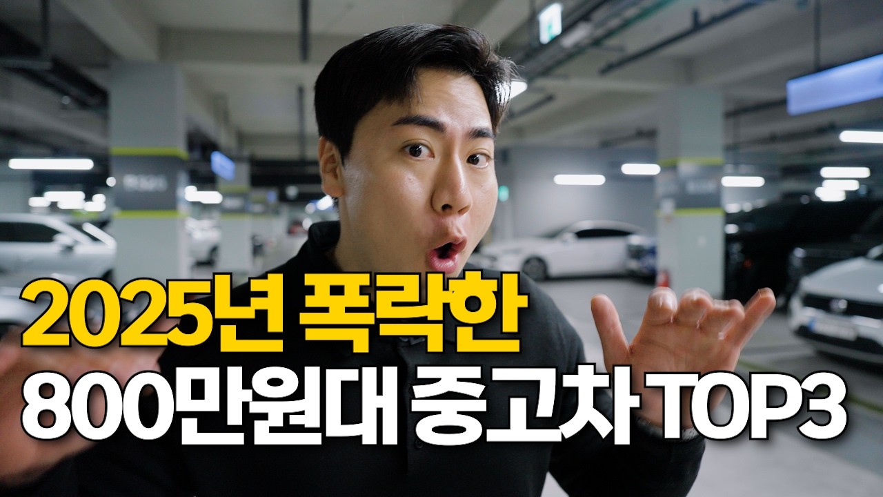 1000만원도 안하는 800만원대 중고차 TOP3