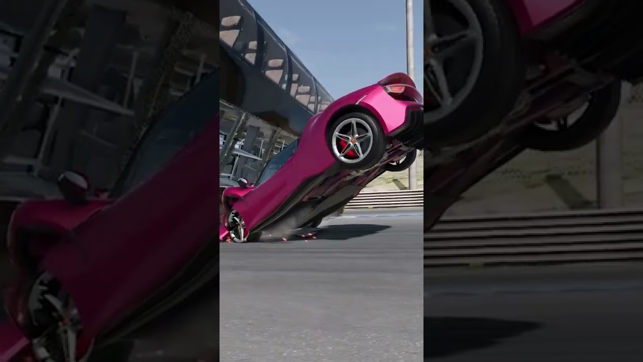 Realistic Slow Motion Car Crash №16 