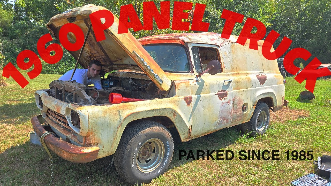 ABANDONED PANEL TRUCK- WILL IT RUN AFTER 40 YEARS?