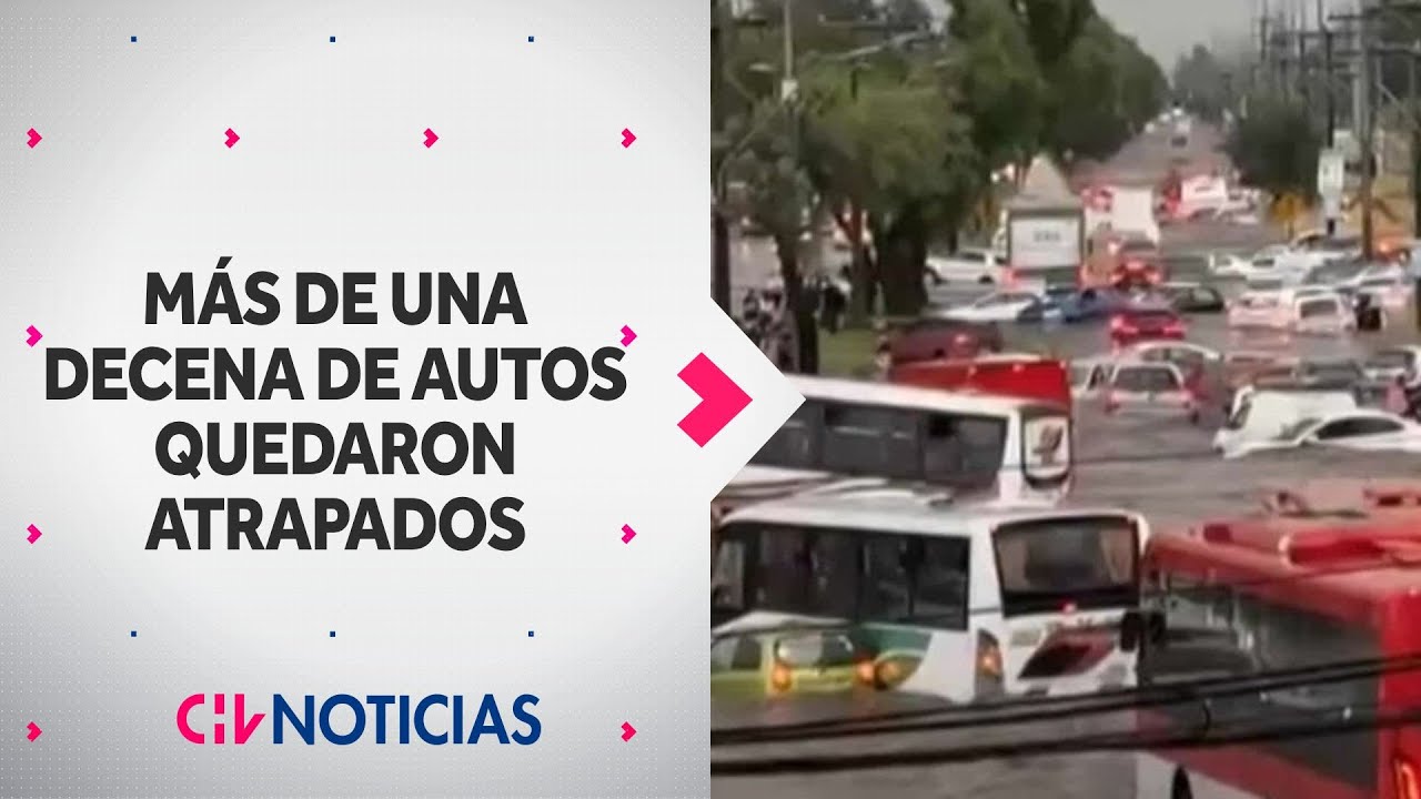 Más de una decena de autos quedaron atrapados tras inundación por lluvias en Maipú