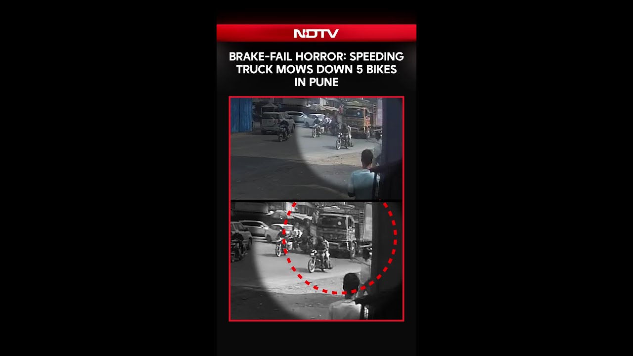 Brake-Fail Horror: Speeding Truck Mows Down 5 Vehicles in Pune