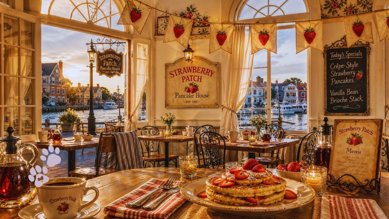The Strawberry Patch Pancake House | Cozy Romance Reading Ambience