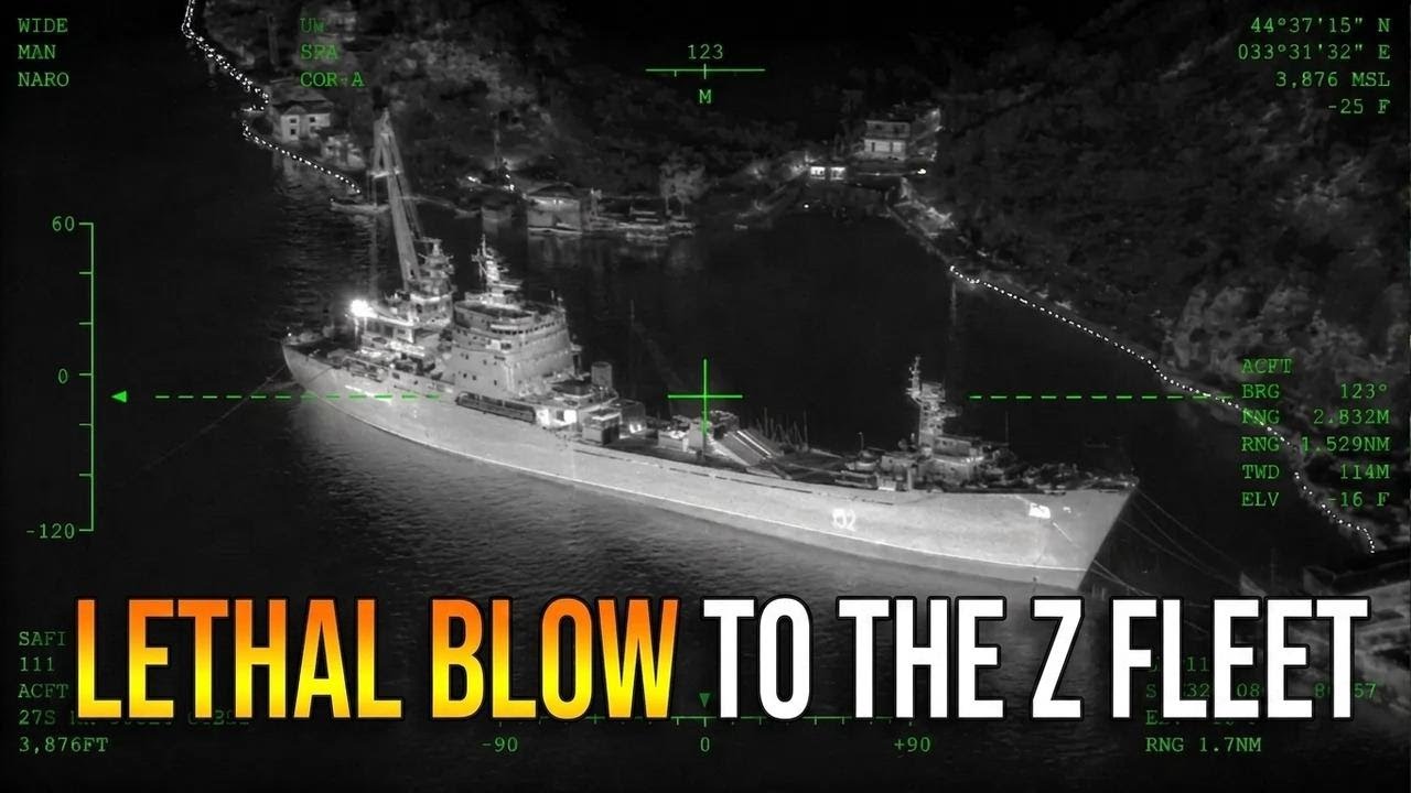 Sevastopol on Fire Again: Three Russian Warships Under Attack