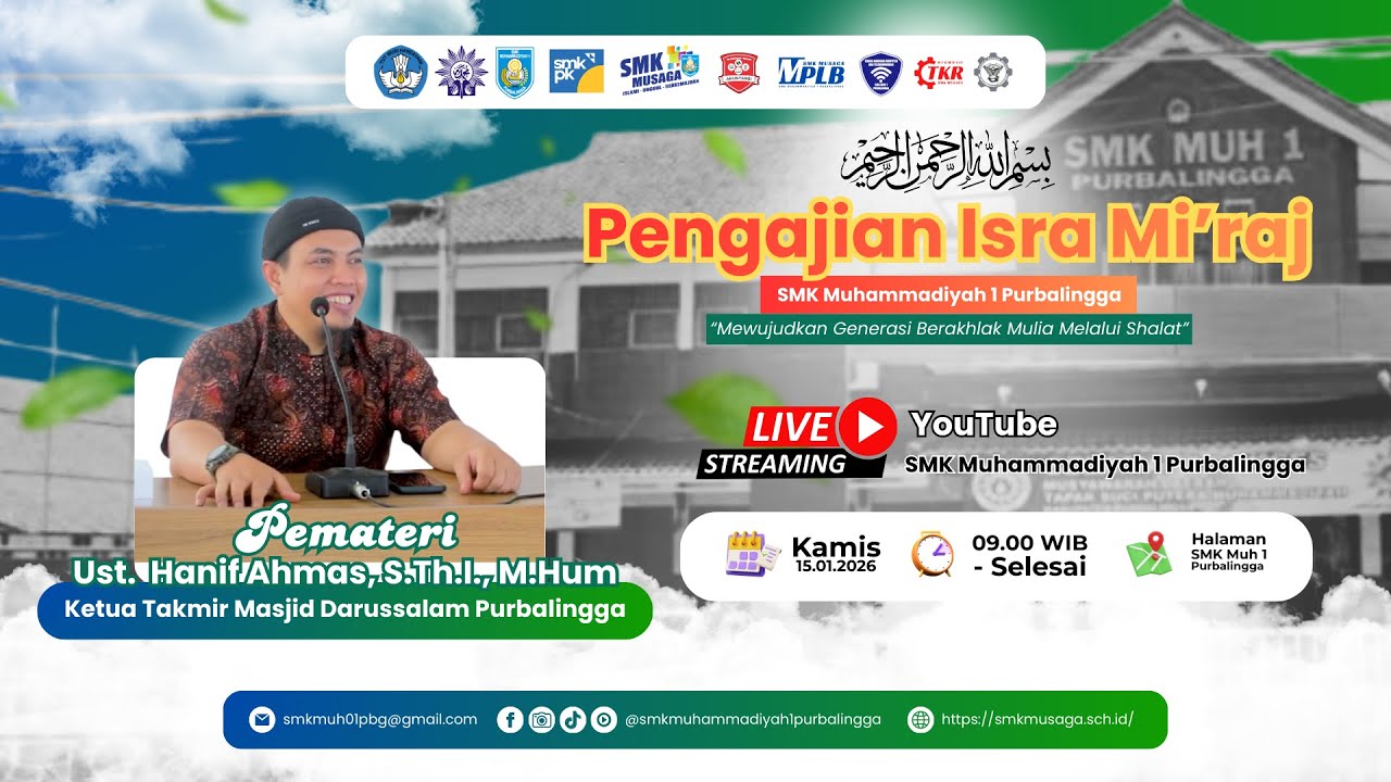 Pengajian Isra Mi'raj SMK Muhammadiyah 1 Purbalingga Tahun 1447 H