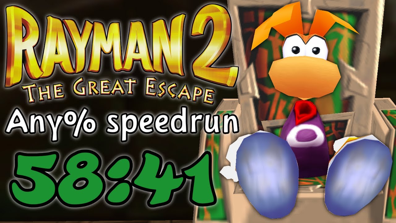 Rayman 2: The Great Escape Any% speedrun in 58:41