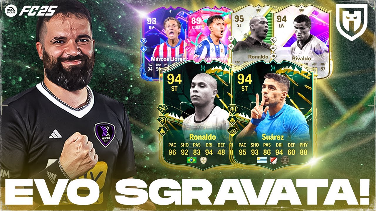 UNA EVO SGRAVATA! | RONALDO E SUAREZ EVOLUTI, LLORENTE 93, RIVALDO 94, ZUBIMENDI 89 | FC25 REVIEW