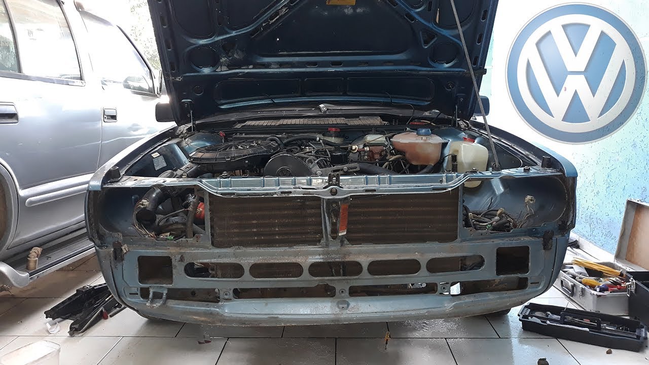 DESMONTANDO TODA A FRENTE DO CARRO! | VW SANTANA 1989 2.0 [PT-BR]