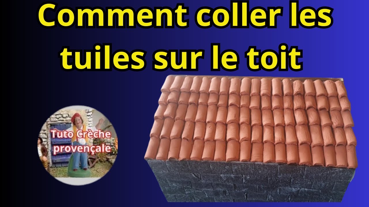 Comment coller les tuiles sur le toit pour votre crèche de Noël / DIY