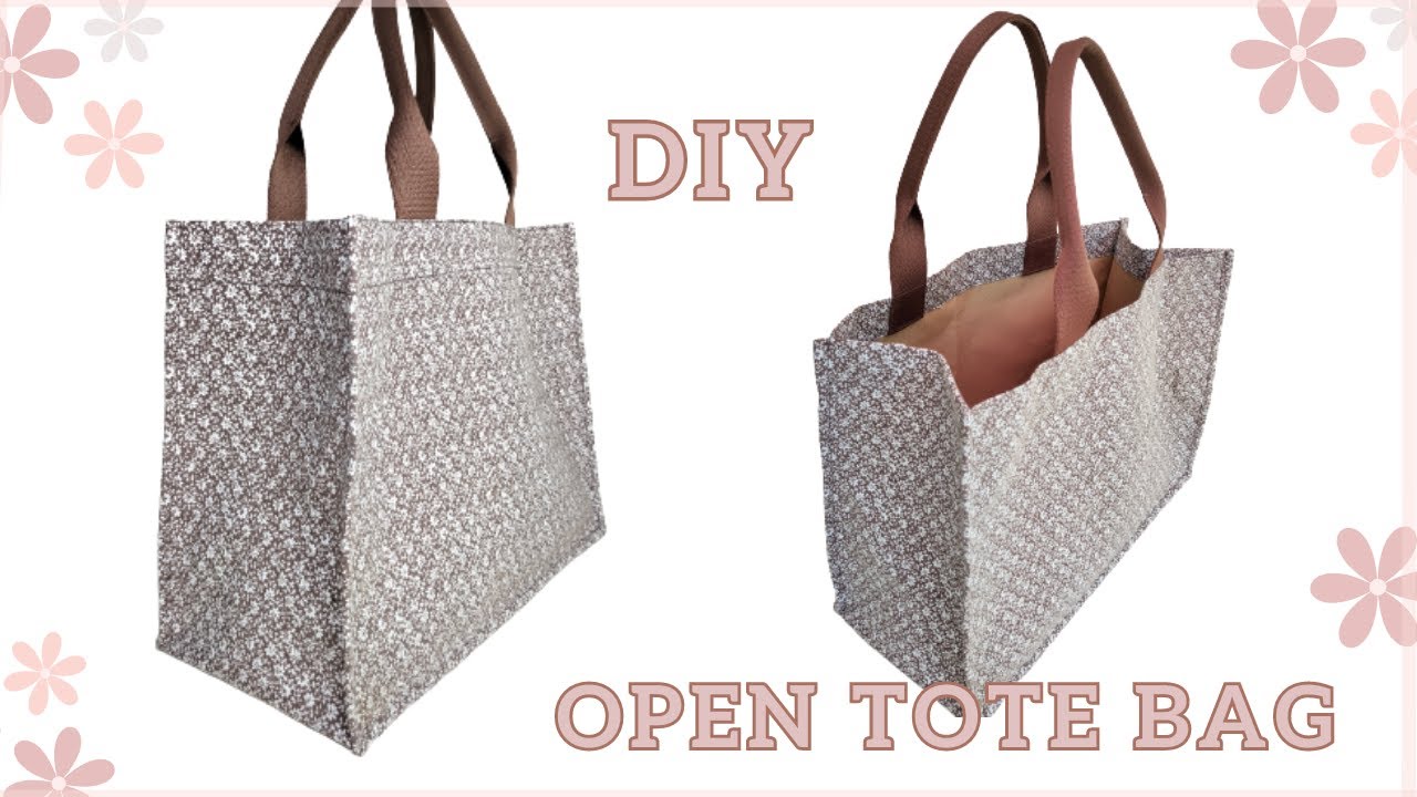 How To Make Open Tote Bag / How To Make a Book Tote Bag