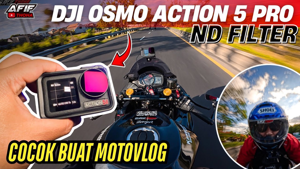 BEGINI HASILNYA DJI OSMO ACTION 5 PRO PASANG ND FILTER BUAT MOTOVLOG🔥WORTH IT BANGET GAK?😁
