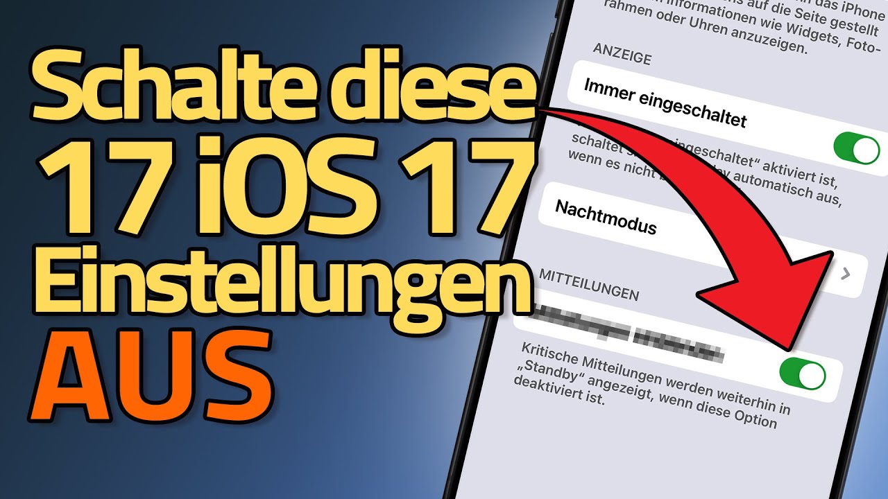iOS 17 Einstellungen, die du SOFORT abschalten solltest