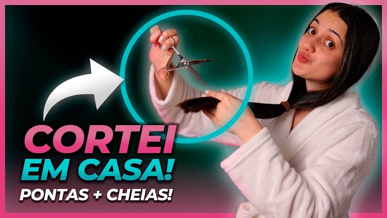 CORTEI MEU CABELO SOZINHA [EM CASA] - PONTAS SUPER CHEIAS!
