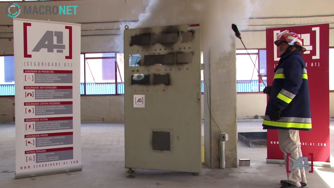 Extinción de incendio, tablero eléctrico