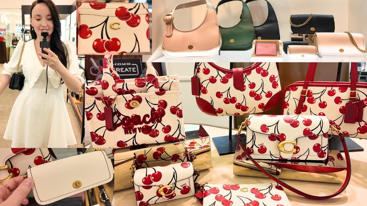 🍒 New Coach Cherry Collection | Cashin Carry Crescent bags |Lunar New Year Collection 2025 🌟