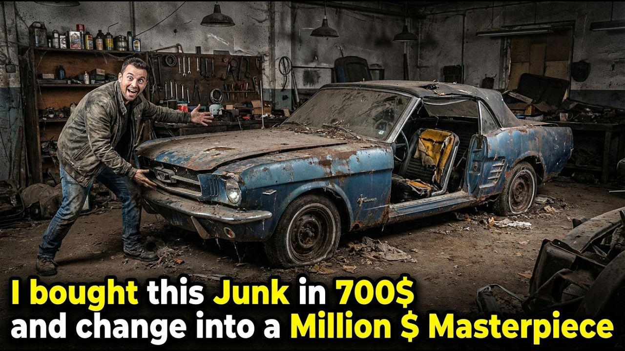 ASMR Car Restoration  1965 Mustang Droptop from Abandoned Condition to Looking New