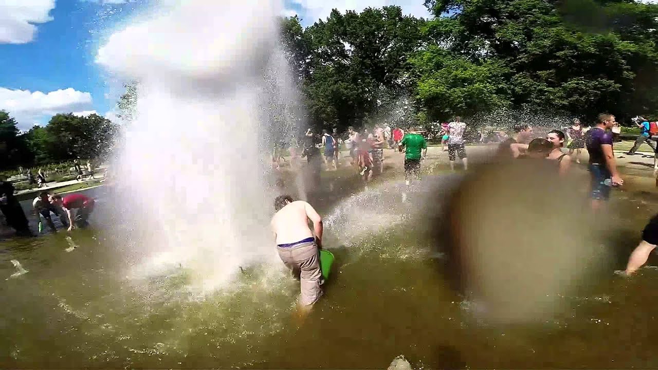 Wasserschlacht Rosengarten Juli 2014