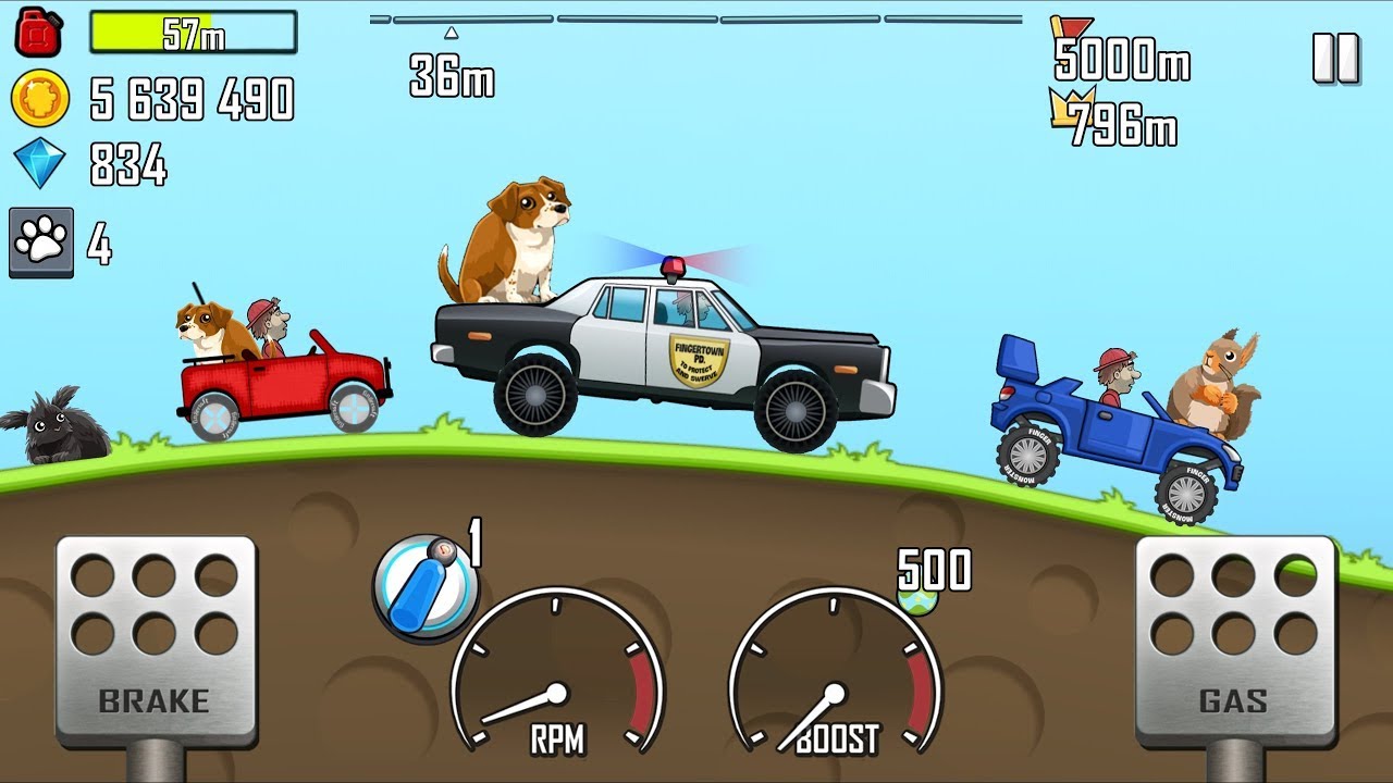hill climbing racing game while training 