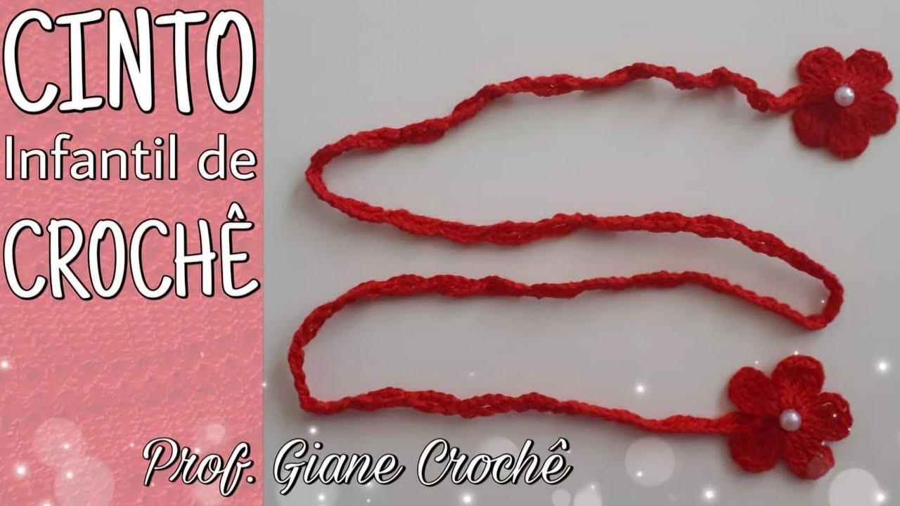 CINTO INFANTIL DE CROCHÊ/ @professoragianecroche