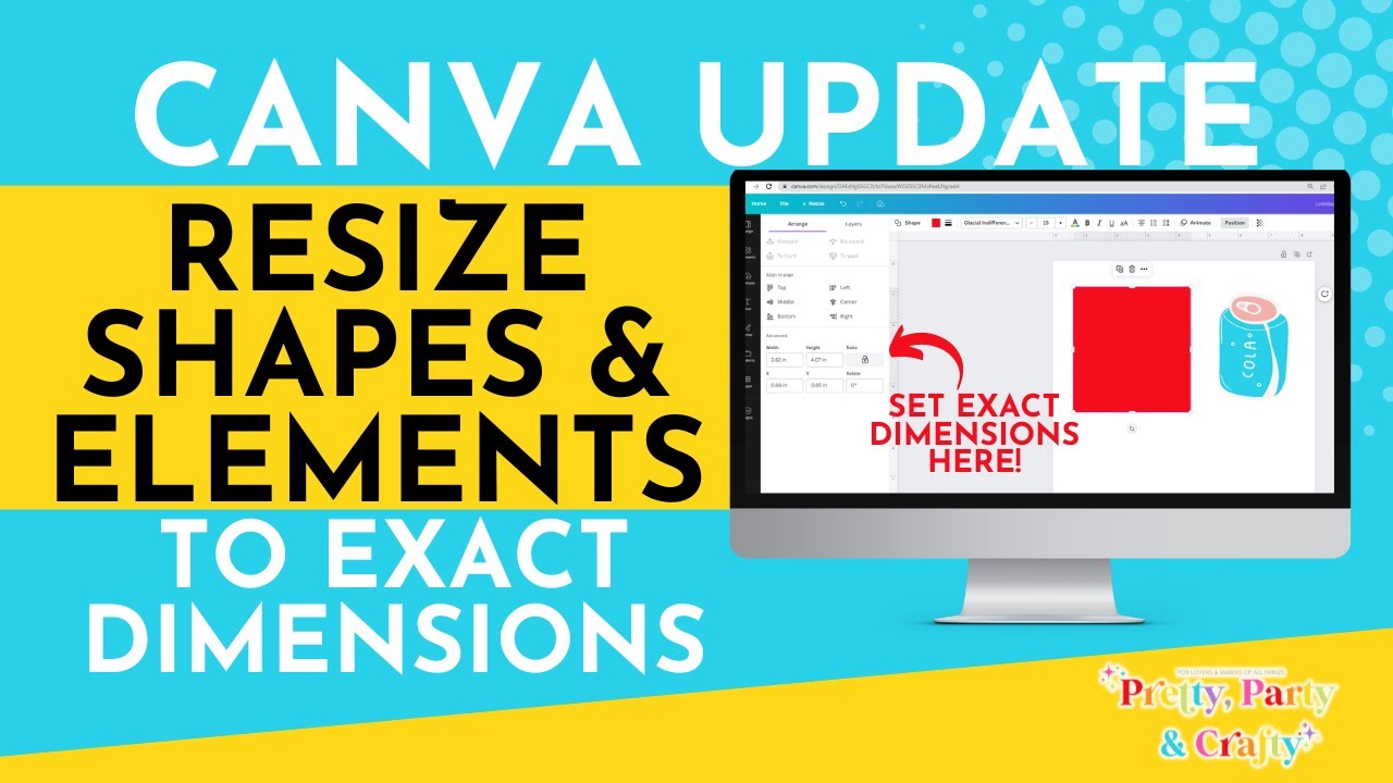 Обновление Canva! Как ИЗМЕНИТЬ РАЗМЕР фигуры до ТОЧНЫХ РАЗМЕРОВ! Больше не нужно перетаскивать углы!