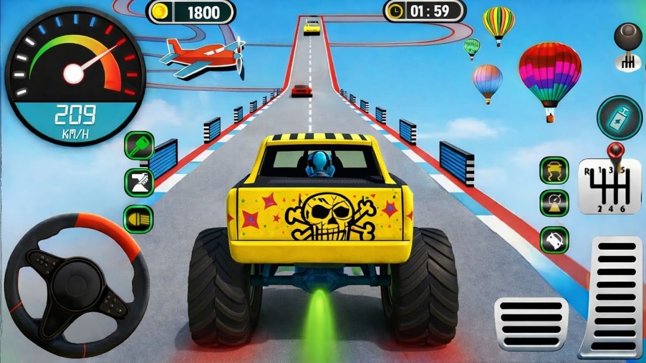 Monster Truck Mega Ramp Impossible Driver - Mega Ramp Monster Truck Racing - Android Gameplay