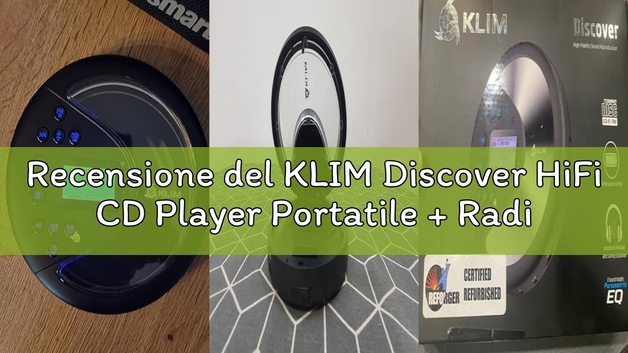 Recensione del KLIM Discover HiFi CD Player Portatile + Radio FM + Cuffie + Compatibile MP3, Audioli