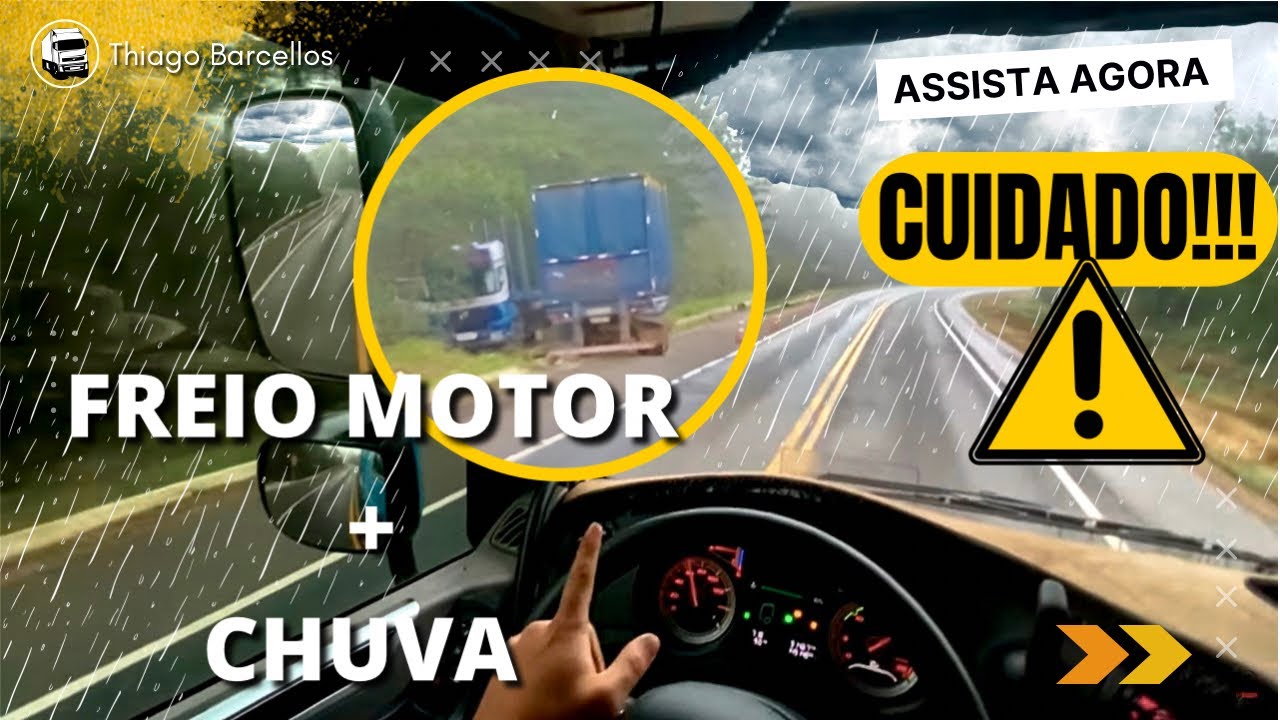 FREIO MOTOR NA CHUVA??VEJA O QUE ACONTECE QUANDO NÃO USA CORRETAMENTE| Pov Driving Truck DAF XF 530