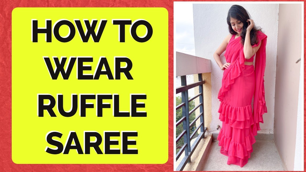 GET MORE FRILLS ON RUFFLE SAREE ! AMAZON PURCHASE! MY GIRLGANG WORE THIS FOR BFF's WEDDING!!