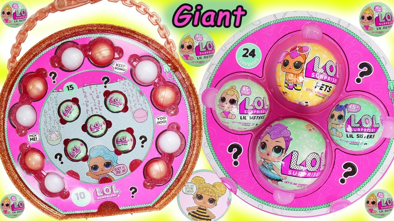 LOL Surprise Dolls Lil Sisters Color Change in Big Giant Ball