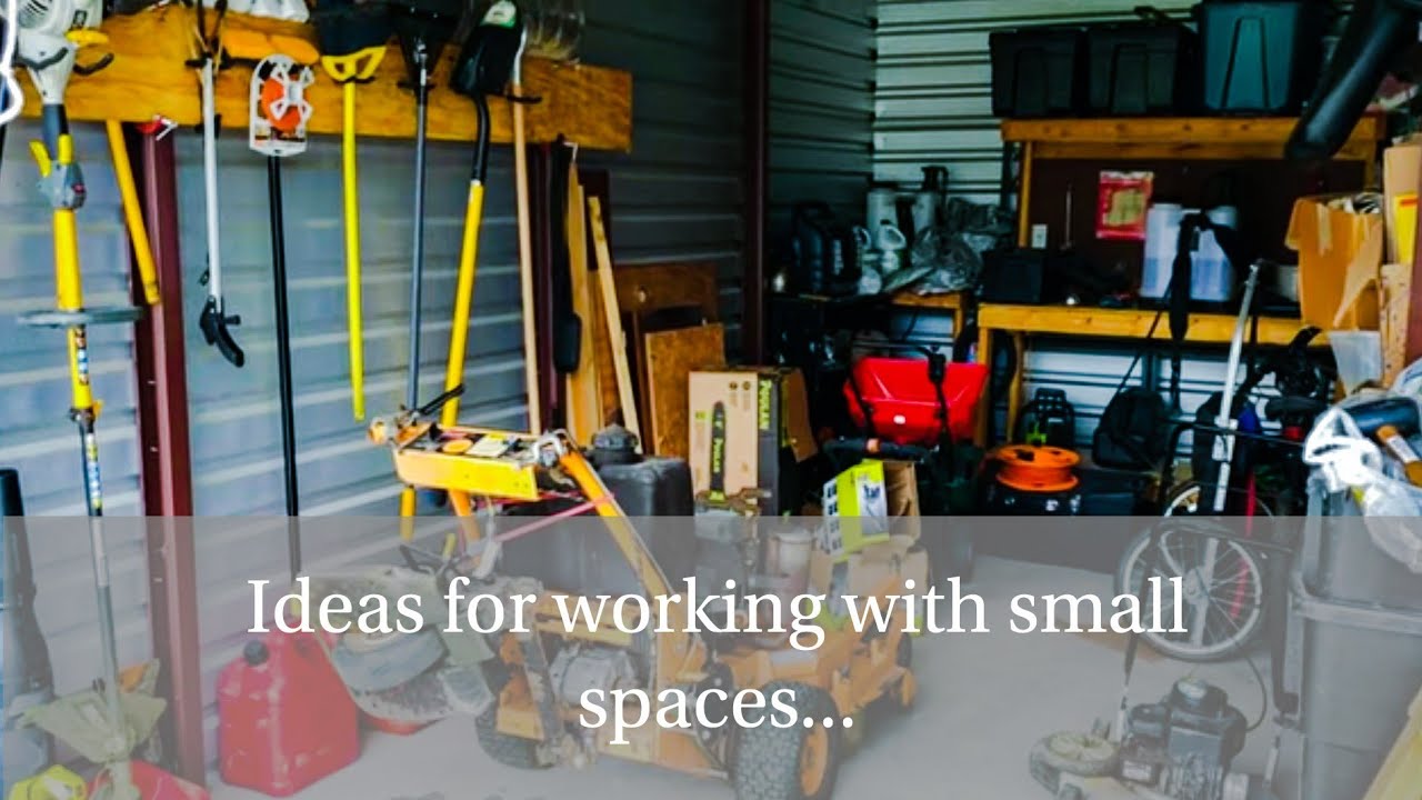 Lawncare Equipment Storage for Minimal Space Usage