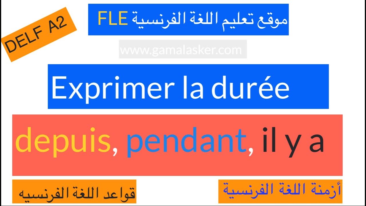 depuis, pendant, il y a