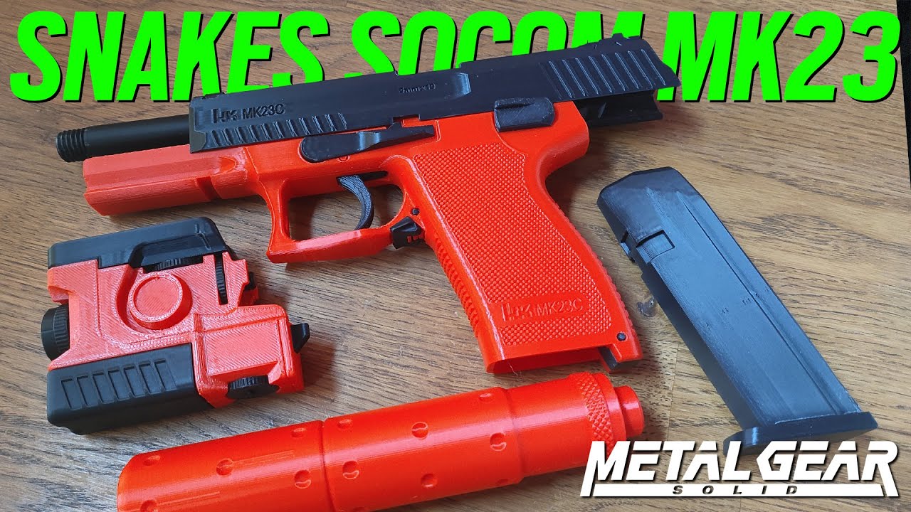 Snakes SOCOM MK23 C - Metal Gear Solid - Идеи для 3D-печати - Лучшие бесплатные 3D-модели