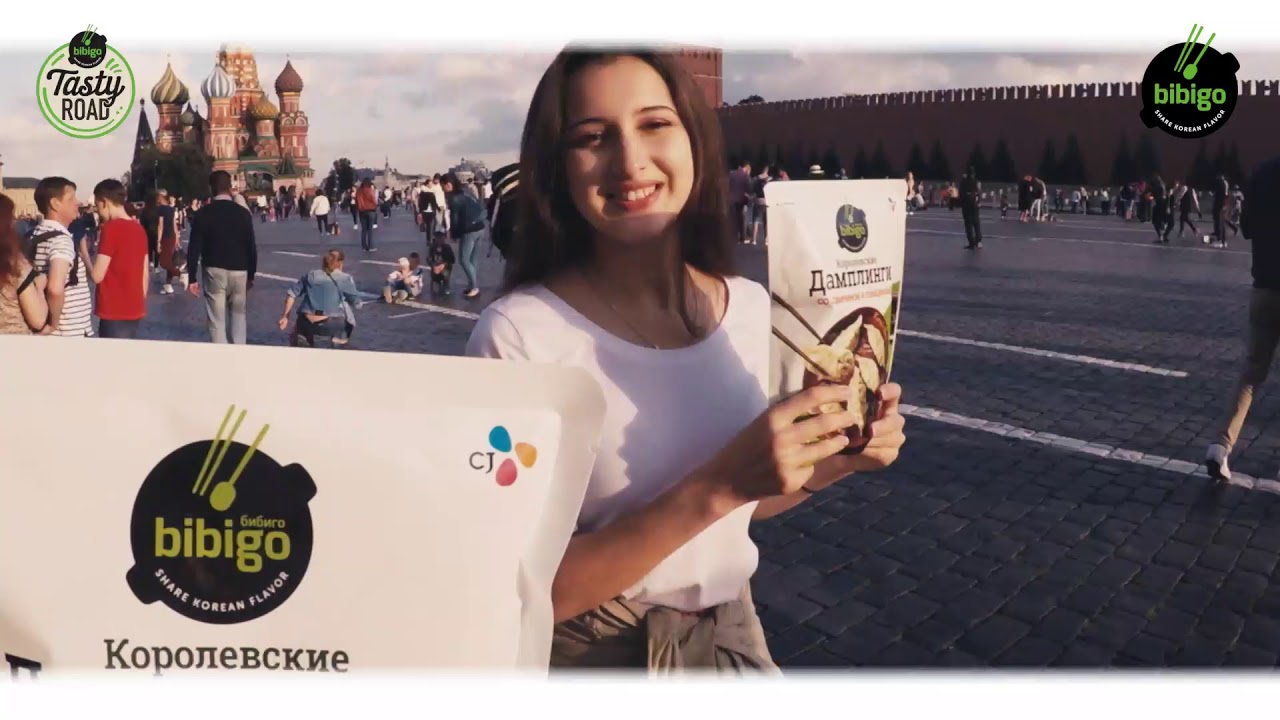 Tasty road in Moscow Pop up cafe CJ Bibigo Прогулка по Москве