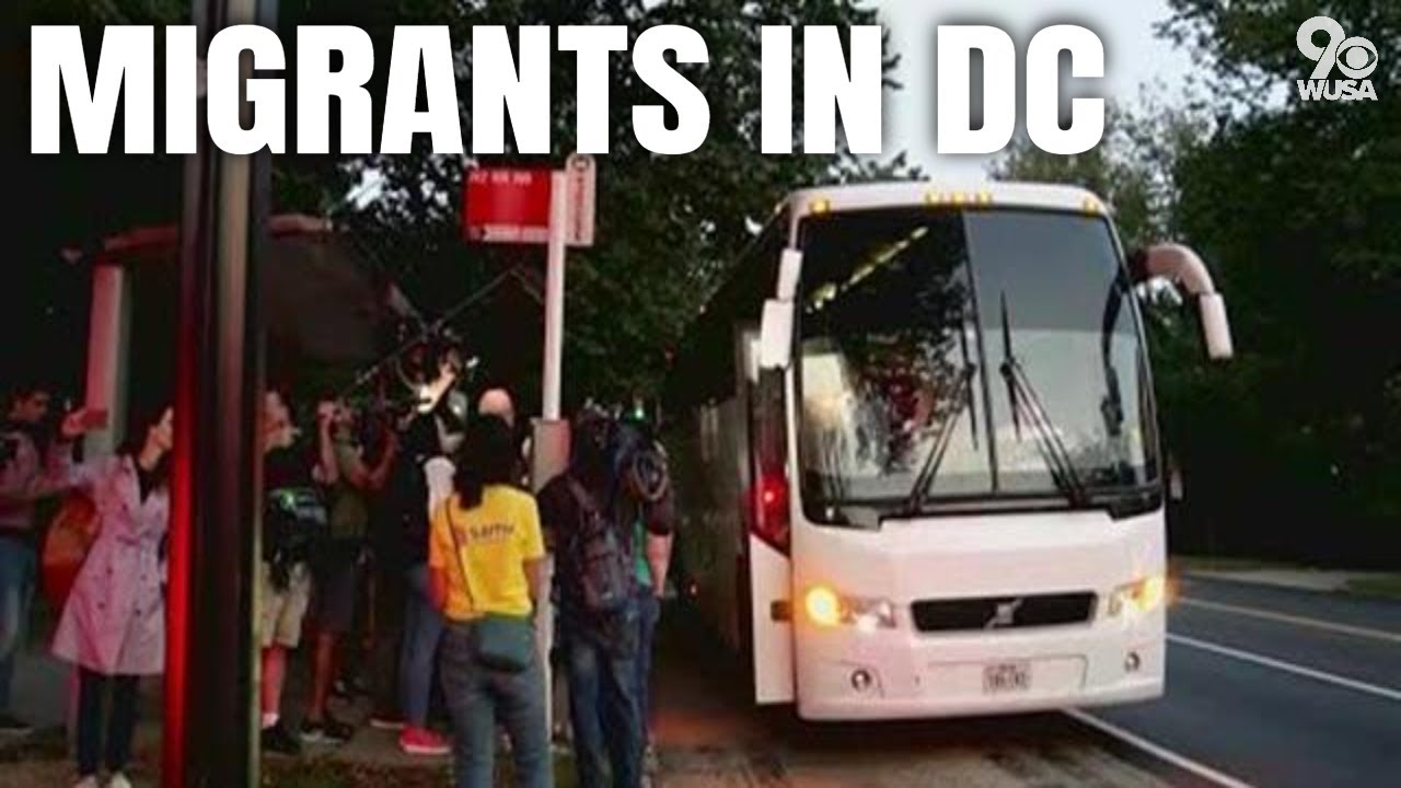 3rd migrant bus from Texas drops asylum seekers off outside the Vice President's residence