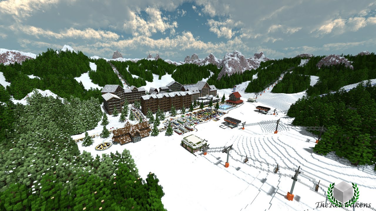 Minecraft Timelapse - Twin Peak Ski Resort [DOWNLOAD]