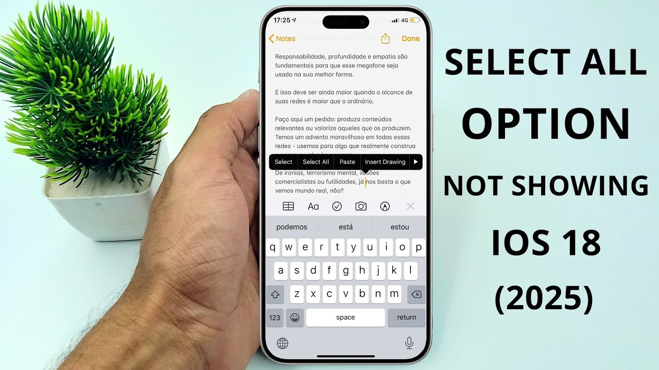 How to Fix Select All Option Not Showing on iPhone iOS 18 | Quick Solution