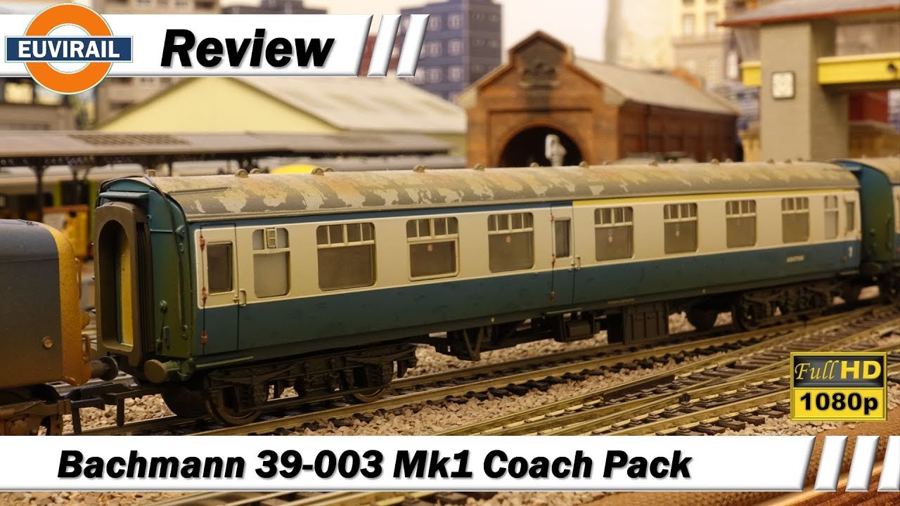 Review: Bachmann 39-001 BR Mk1 Blu-Grey Coach Pack Works Test Train Weathered