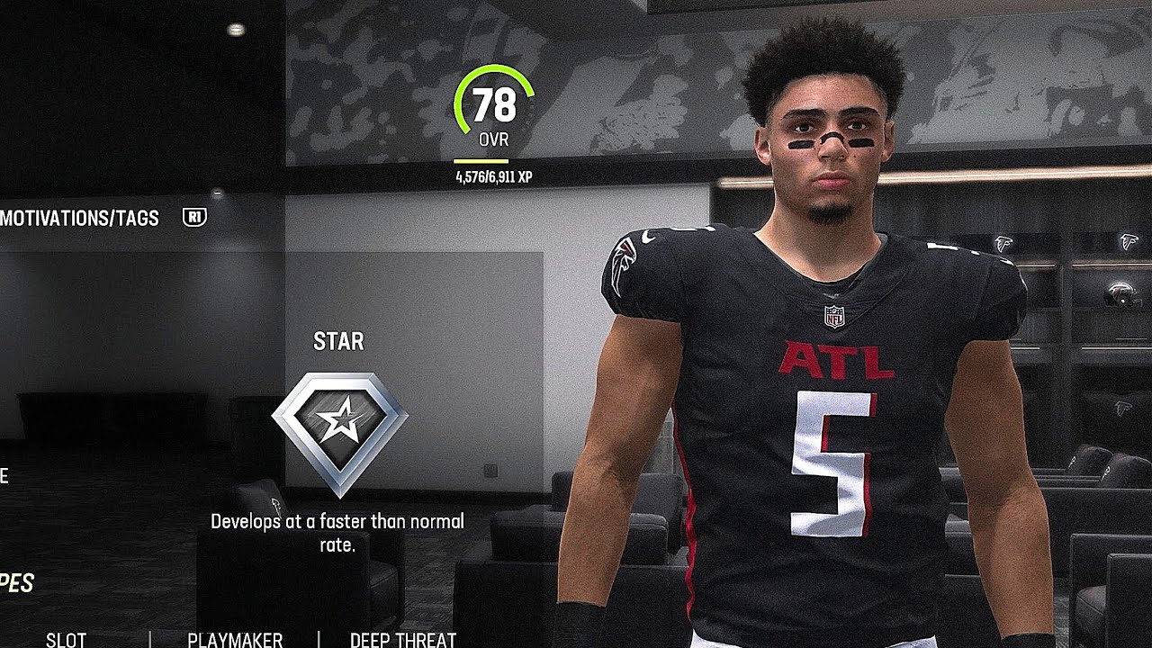 Madden 23 Falcons Drake London New Player Likeness Face Scans New Update Next Gen PS5 4K Game Play