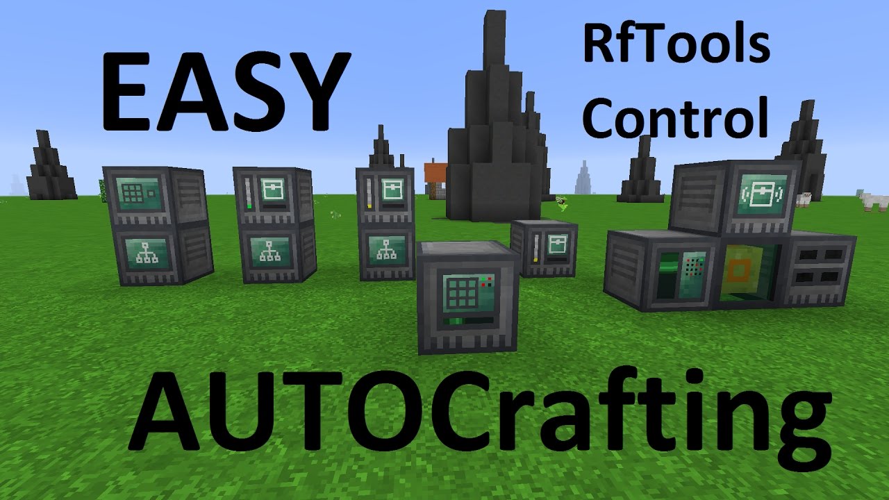 EASY AUTOCrafting w/ RfTools Control - No Programming