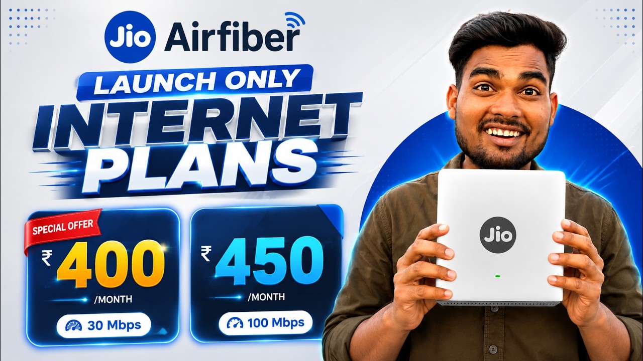 Jio Airfiber Plans Internet Only - Jio Airfiber Installation Offer !!
