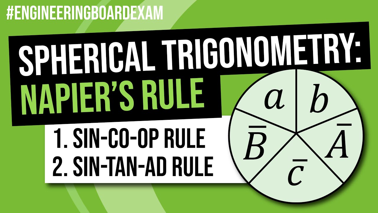 How to solve a spherical triangle using napier's rule (2020)