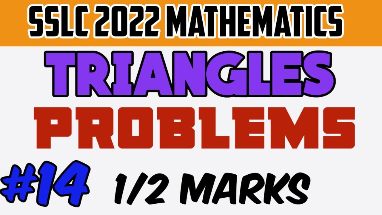 #sslc2022 #sslcmaths CHAPTERWISE IMPORTANT QUESTIONS TRIANGLES THEOREM BASED PROBLEMS EASY STEPS