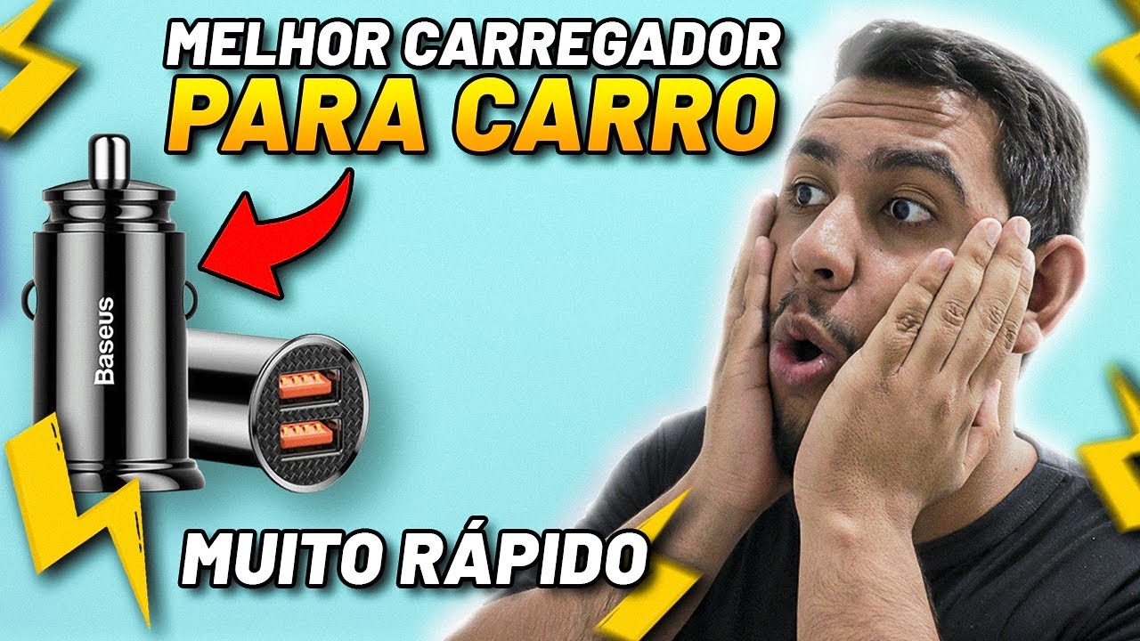 😱🚗 o MELHOR CARREGADOR TURBO para CARRO! Carregador Veicular Baseus 30W com Carregamento RÁPIDO