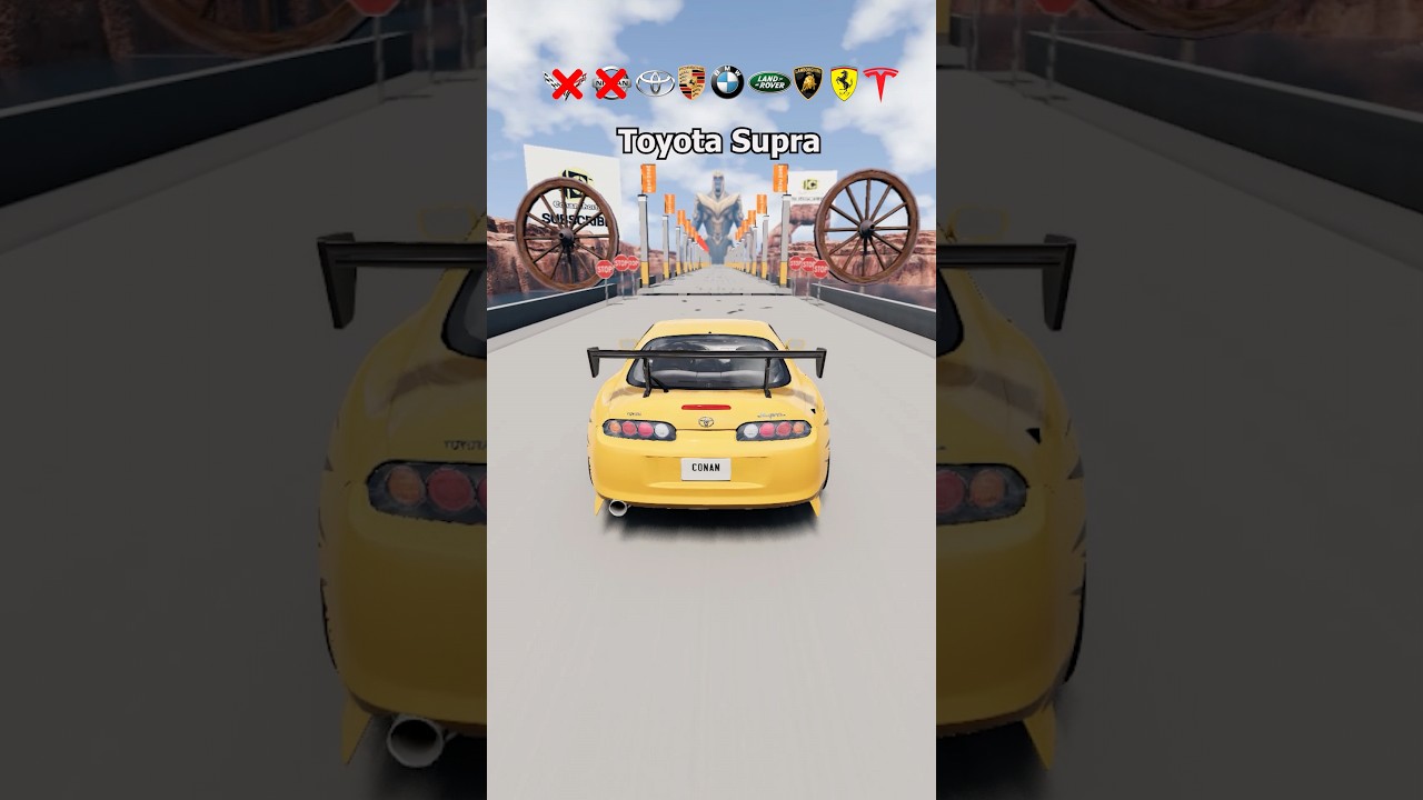 Cars vs Impossible Bridge 😎 BeamNG.drive #simulator  #shorts