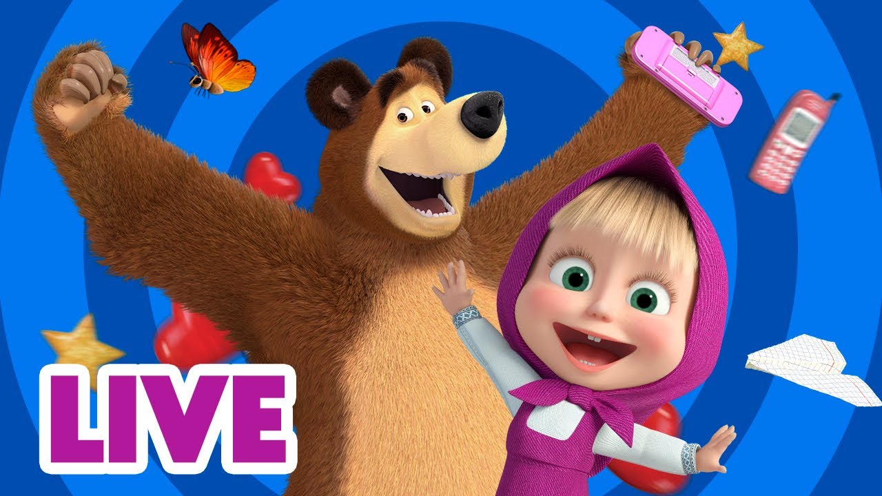 LIVE 🔴 Masha en de Beer 👱‍♀️🐻 Alle Shorties Marathon! ⚡📱 Masha and the Bear