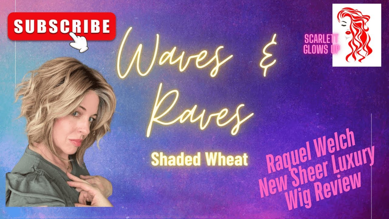 New Super Cute Waves & Raves Sheer Lux Collection Raquel Welch Shaded Wheat
