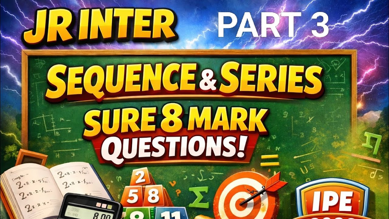 Sequence & Series 😱 8 Marks Questions | Inter Maths | IPE 2026| part 3